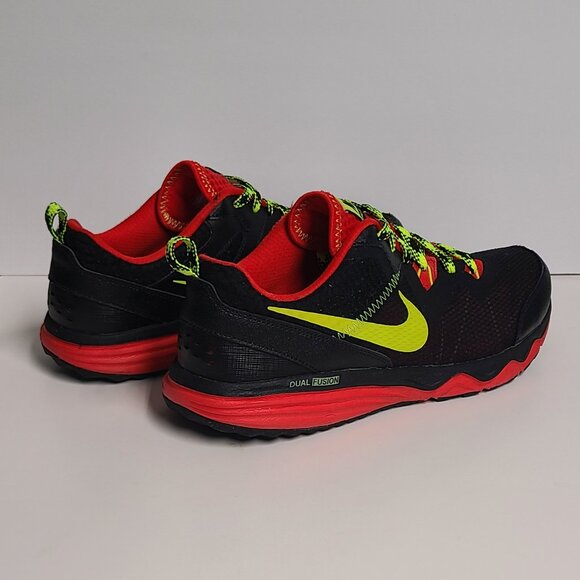 Nike Dual Fusion Trail Men's Shoes Black/Red US 11.5 - Picture 4 of 16